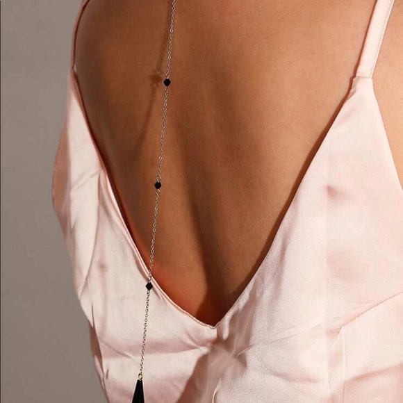 3/$30 Tassel Chain Back Necklace - Picture 3 of 7